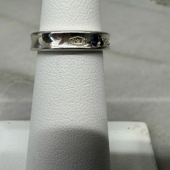 Tiffany & Co 1837 Ring in Silver with Sapphires, Narrow